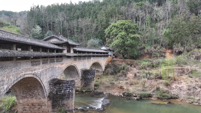 信丰县虎山乡玉带桥航拍