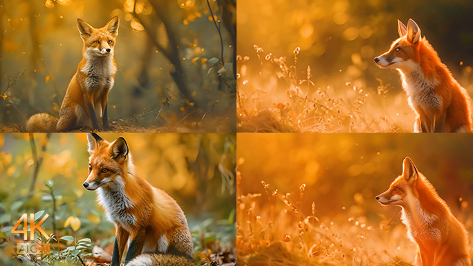 唯美狐狸特写 美丽乖巧可爱的小狐狸动物