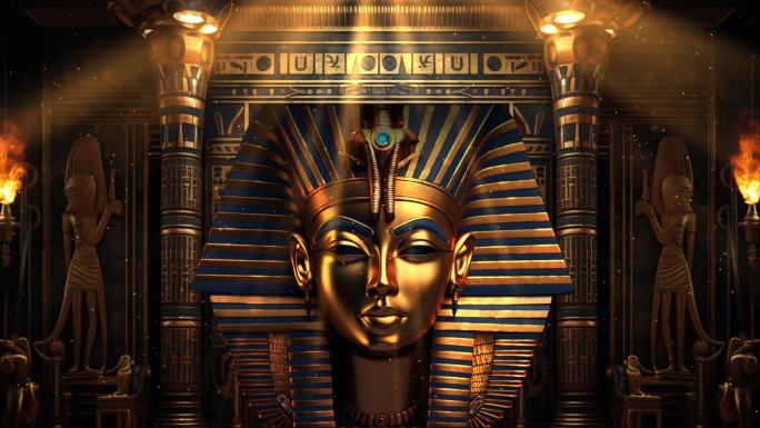金色立体埃及背景视频1