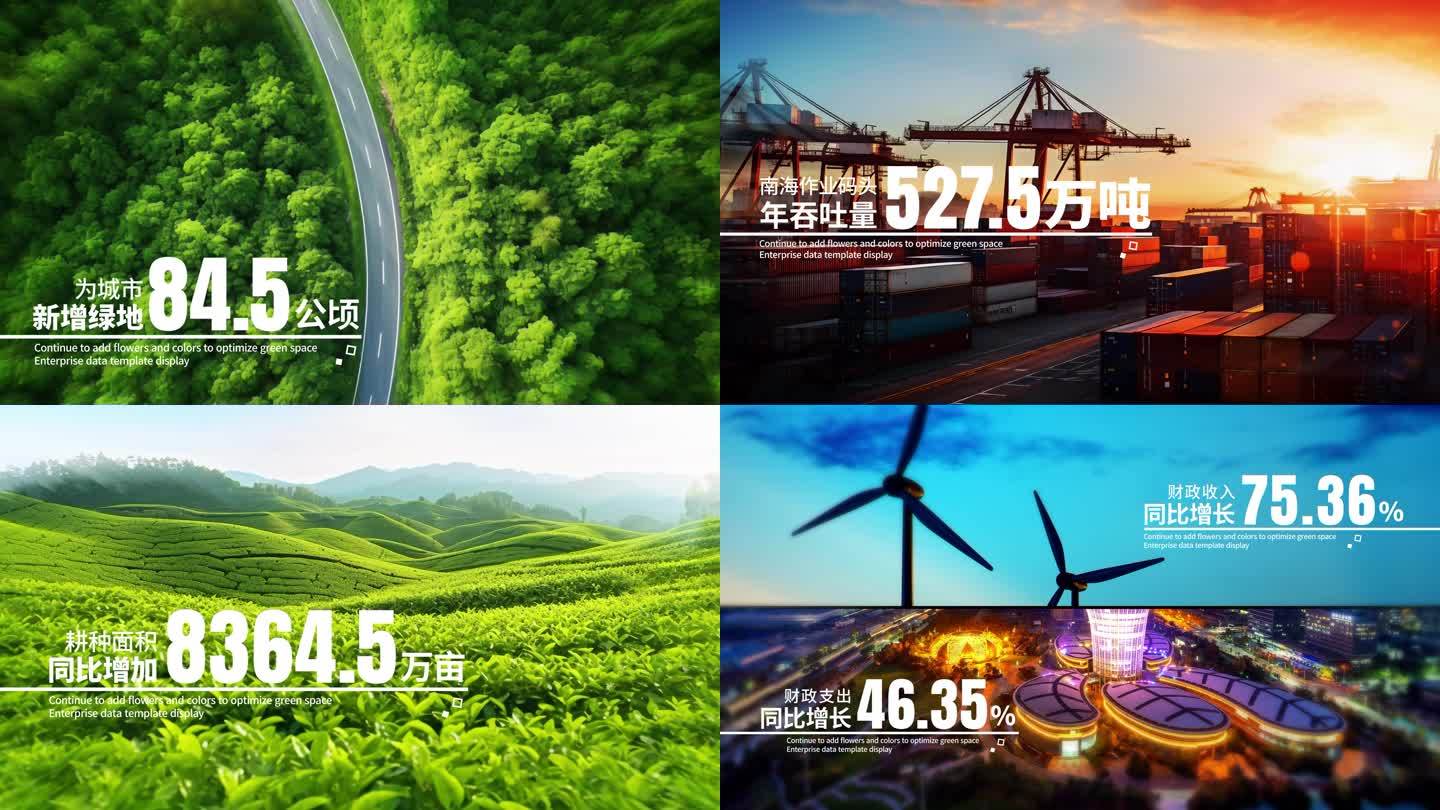 【无插件】简洁大气数据文字AE模板