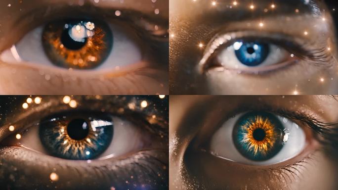 梦幻3d动态眼睛特写素材合集