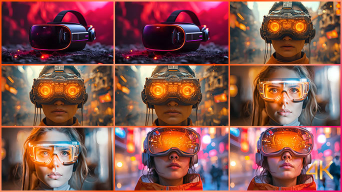 VR头戴式虚拟现实设备 元宇宙未来科技