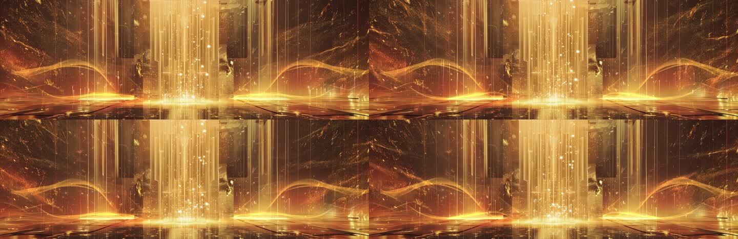 【7K】金色粒子颁奖舞台循环背景