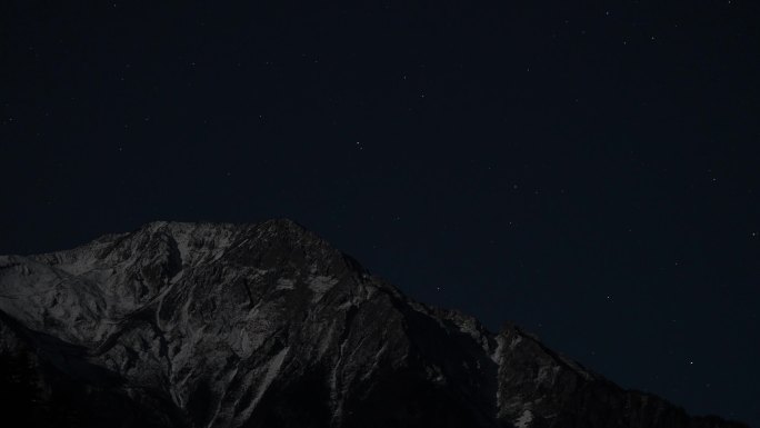 九寨沟雪山星空  延时拍摄