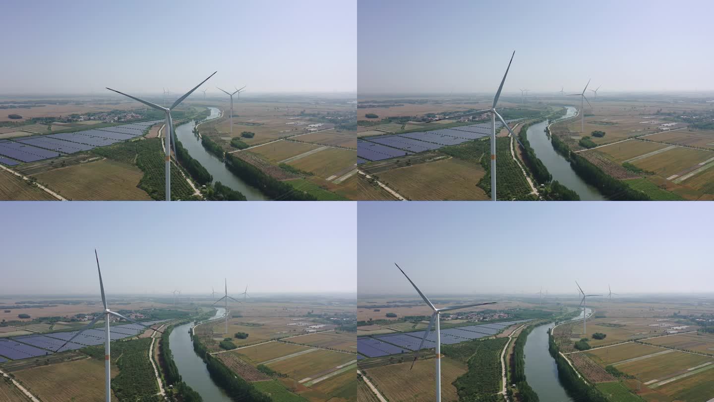 邱县的河流和风车灰片1
