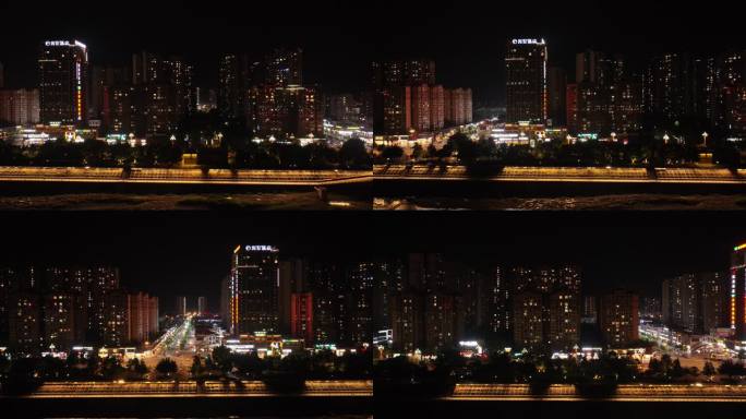 雅安市雨城区城市建设夜景