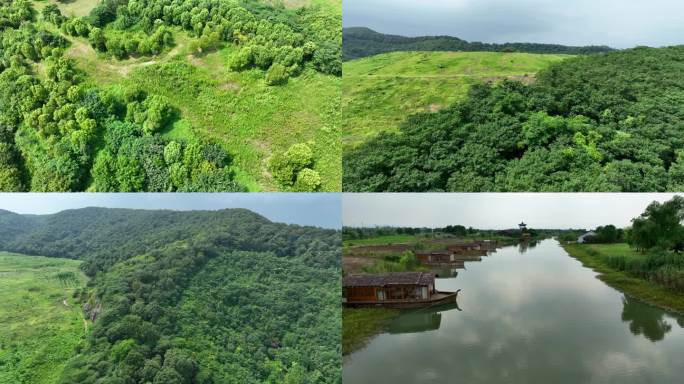 浦口老山天井洼垃圾填埋场滁河风光河岸花海