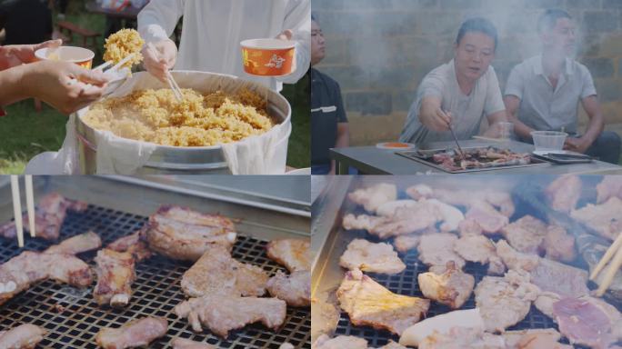 农村杀猪饭  农村酒席 户外烤肉 烧烤