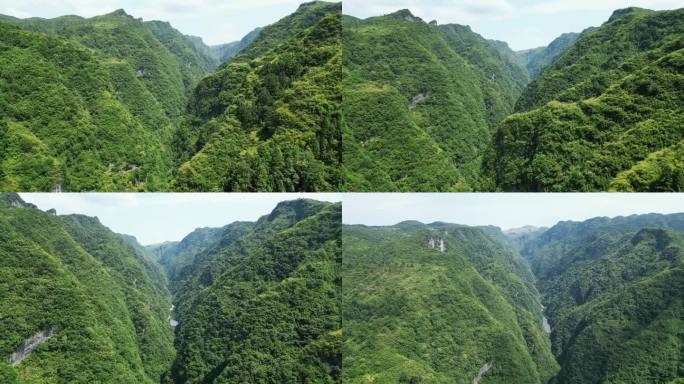 大自然山川天然山谷航拍