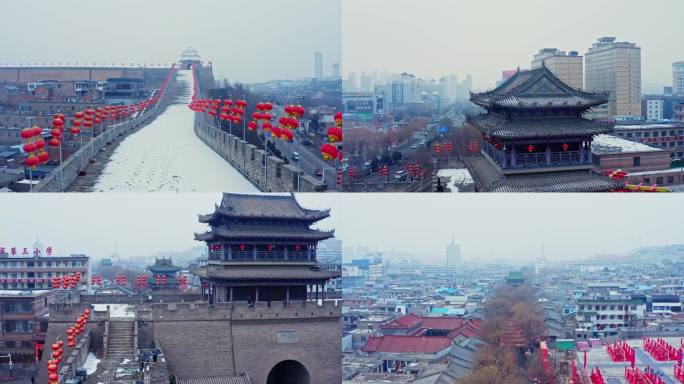 陕西省榆林市榆阳区南大街南门凌霄塔雪景6