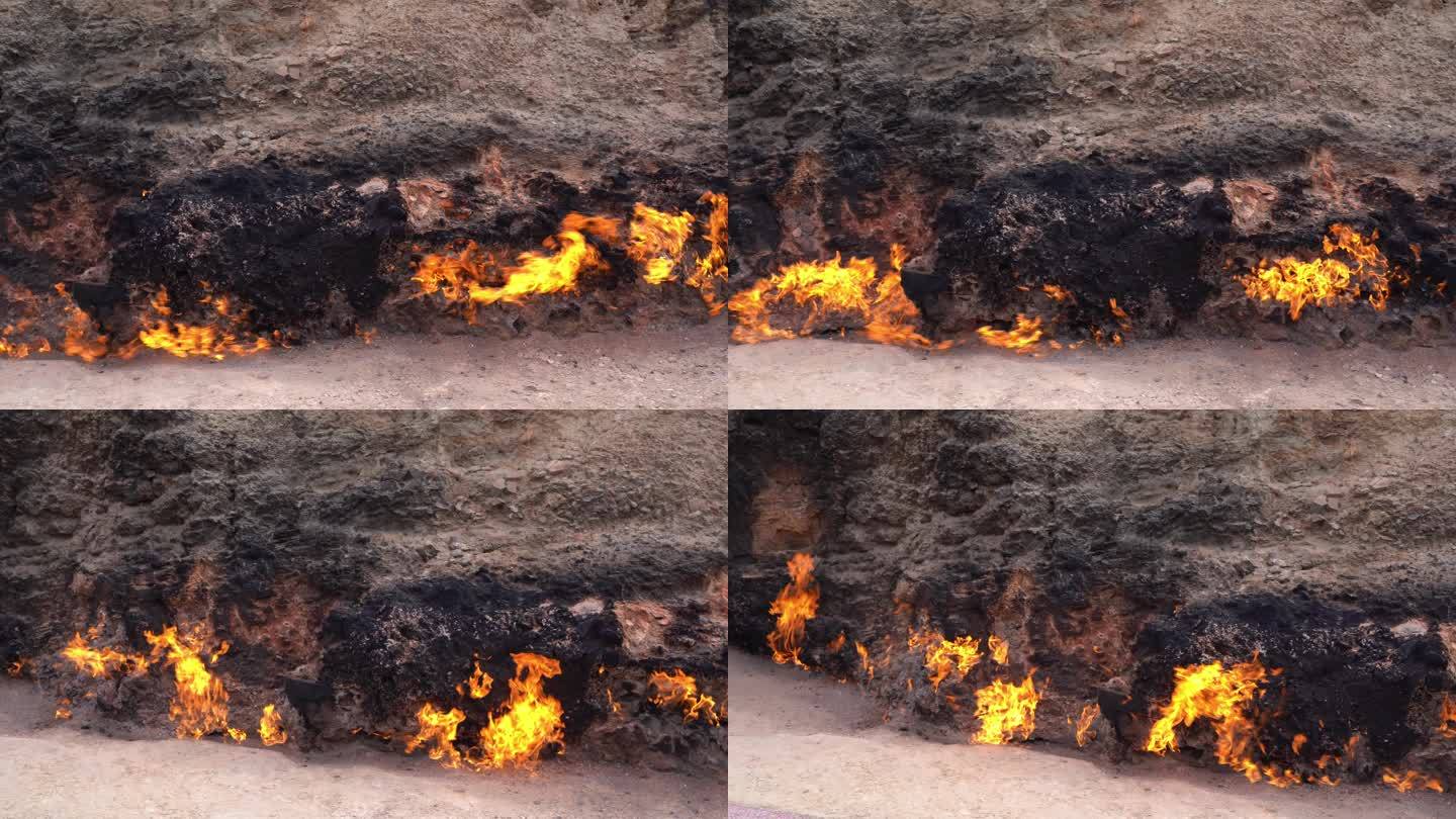 阿塞拜疆巴库YANARDAG天然气火山