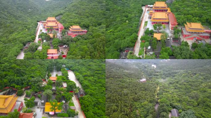 4A风景区淮北相山显通寺航拍