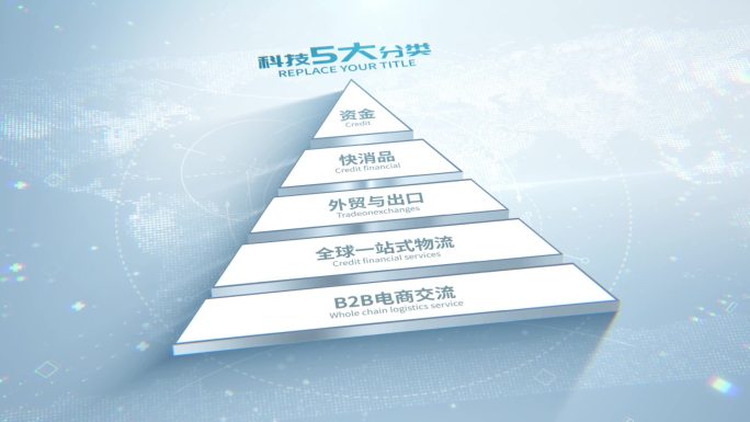 企业金字塔分类AE模板