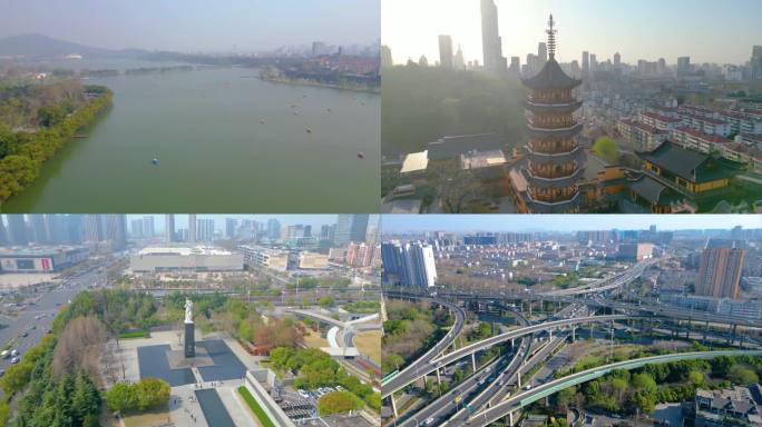 南京市城市地标航拍素材400