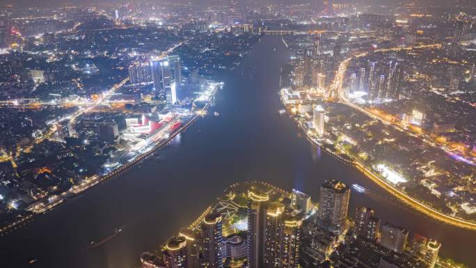 广州荔湾白鹅潭夜景延时_07