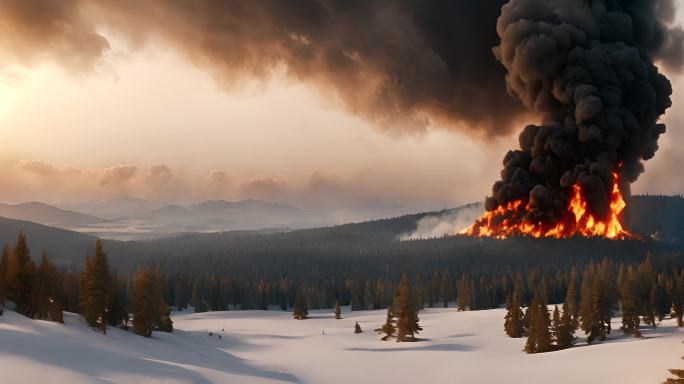 森林火灾山火灾难事故环境污染