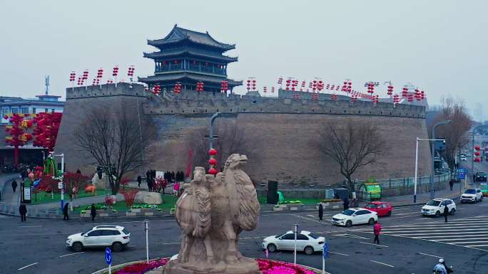 陕西省榆林市榆阳区南大街南门凌霄塔雪景4