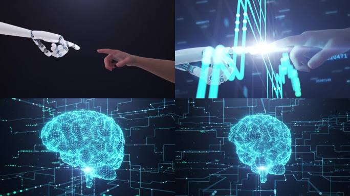 人工智能AI手指高科技智慧大脑