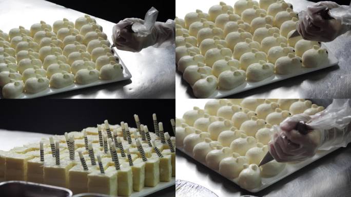小兔子糕点 中式糕点 糕点 兔子造型糕点