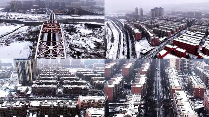 宝鸡城市雪景