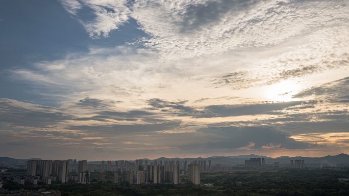 萍乡市区日落延时