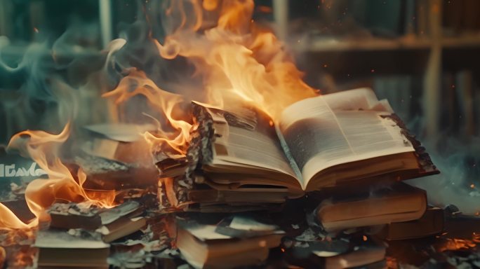 燃烧的书魔法书特效