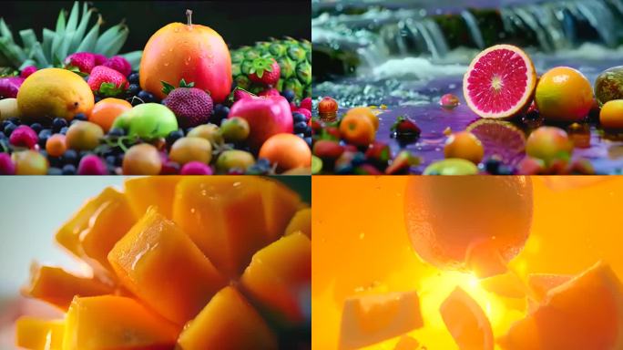各种新鲜水果慢镜头特写唯美素材原创4