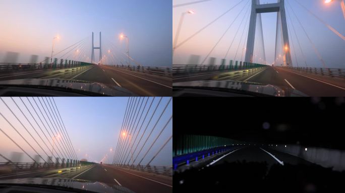 第一视角荆州长江大桥开车 副驾驶拍摄