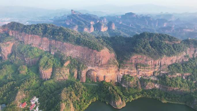 广东韶关丹霞山5A景区航拍