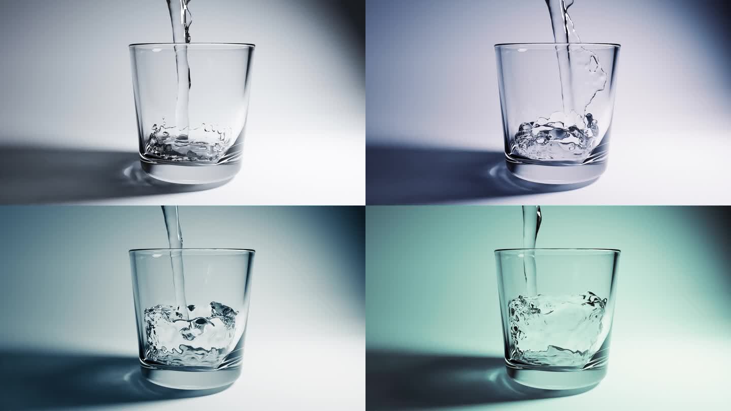 6种质感水杯倒水画面