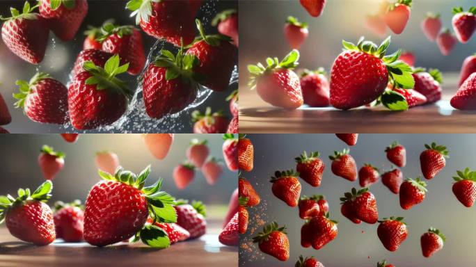 草莓 特写 广告镜头