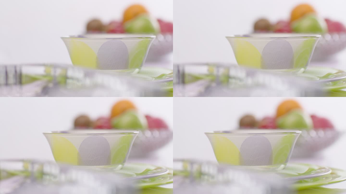 自助餐宴会彩色玻璃水果盘玻璃碗精致唯美
