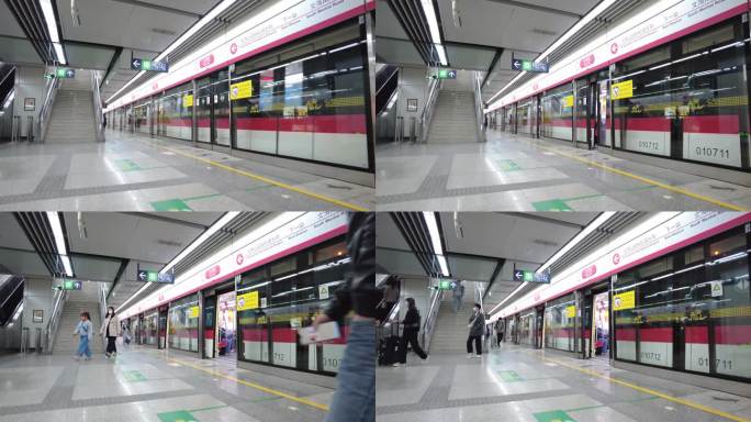 杭州下沙地铁开启进站出站全过程