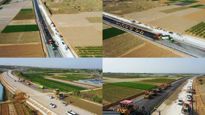 高速公路修建航拍空境