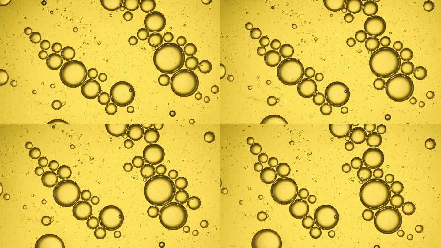 油分子金黄色的油液体4K