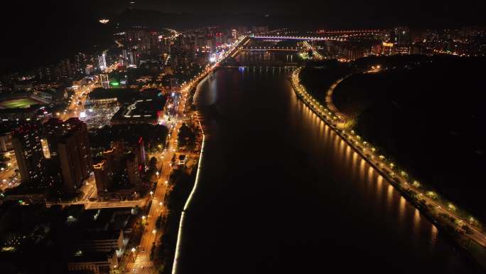 雅安市雨城区城市建设夜景