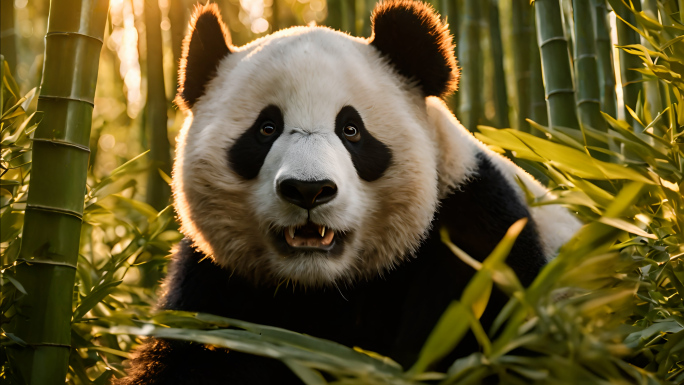 竹林里的大熊猫 4K