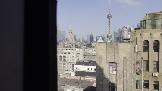 上海福州大楼公寓视角浦东东方明珠城市景观
