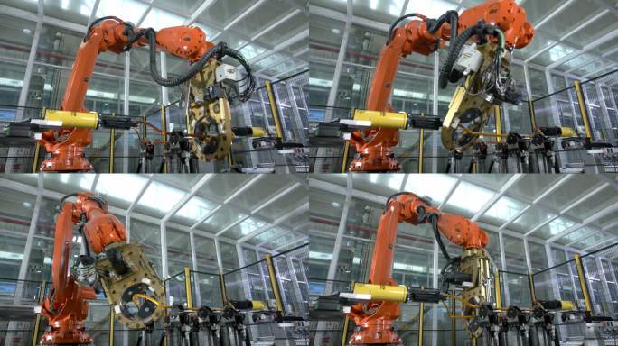 工业科技智能智慧车间绕线机器人
