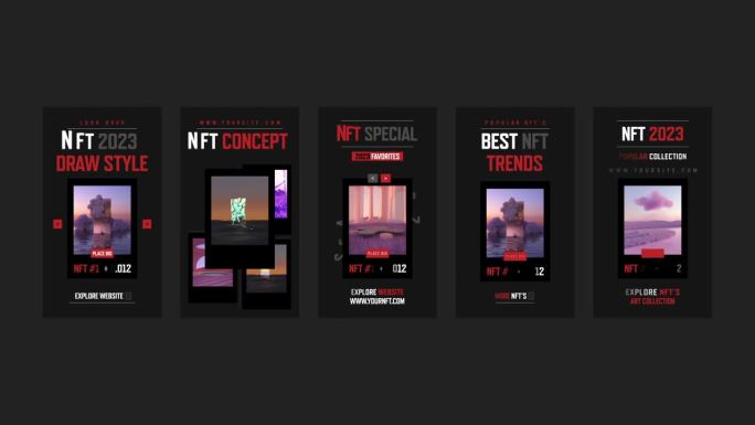 NFT虚拟商品Instagram广告宣传片模板素材