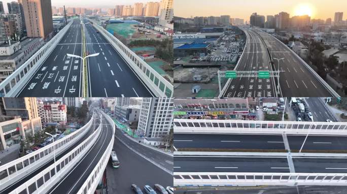 航拍-青岛重庆高架路（开通前一天）