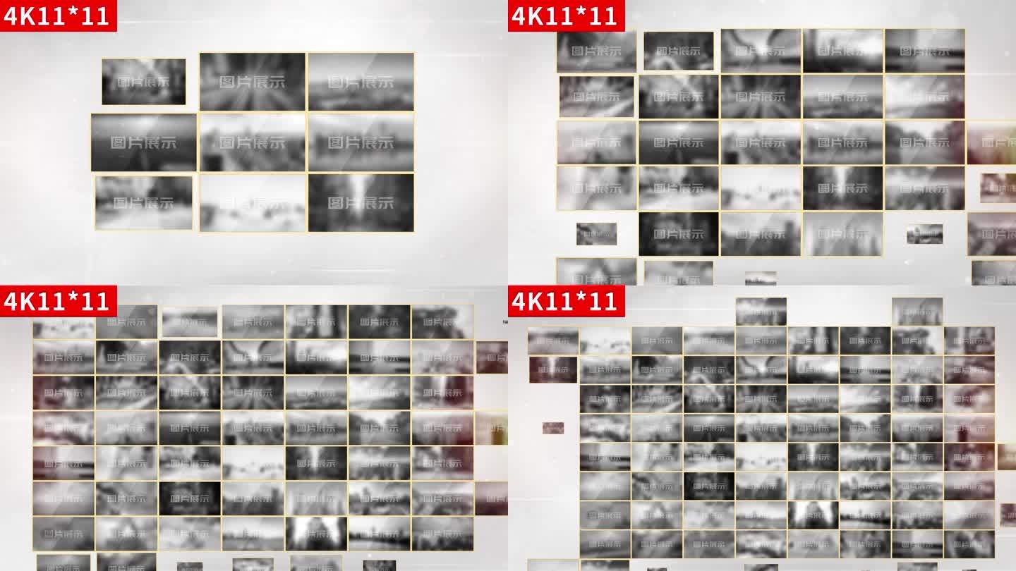 4K无插件-多照片墙展示AE模板包装11