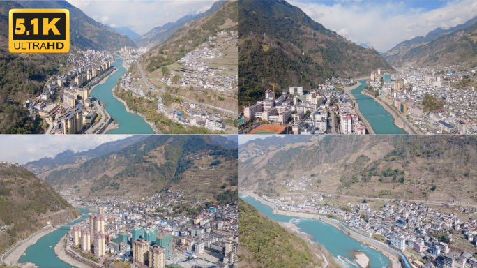 【5K】怒江福贡县航拍，俯瞰福贡县城