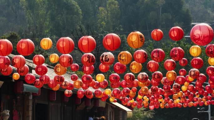 小古镇街道新年红灯笼1