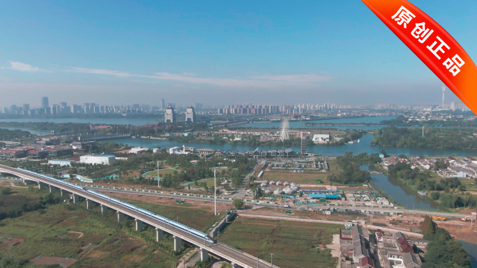 扬州生态科技新城深潜大运河中心航拍