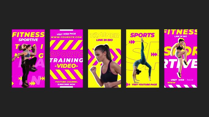 体育锻炼健身教练Instagram宣传片模板素材
