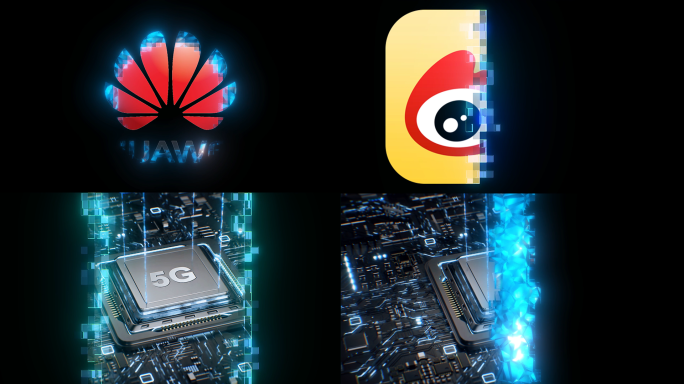 科技转场人物角色logo出现特效展示