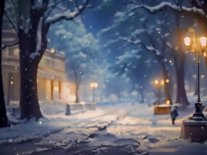 原创雪景音乐特效视频-冰川辣妹