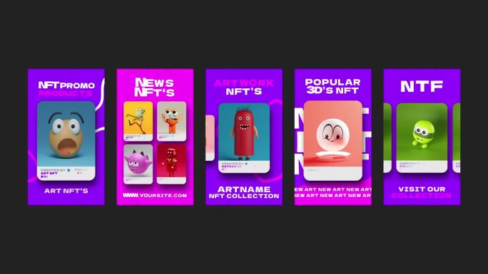 NFT Instagram宣传片模板素材