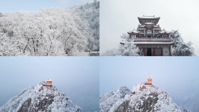 冬季山脉雪景雾凇